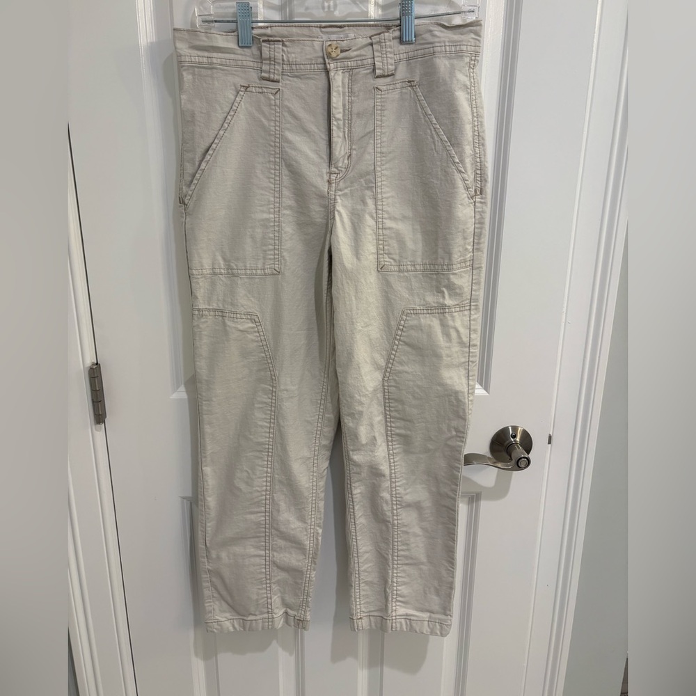 Kensie Cream Cargo Style Pants
